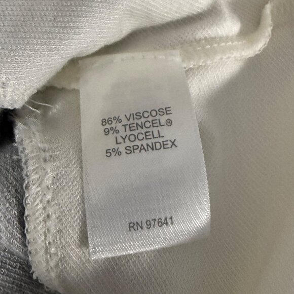 J. Jill size L viscose blend gray with white hem knotted side long sleeve top - Picture 5 of 7